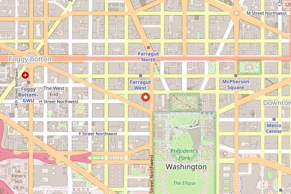 Map showing Off the Record in Washington DC
