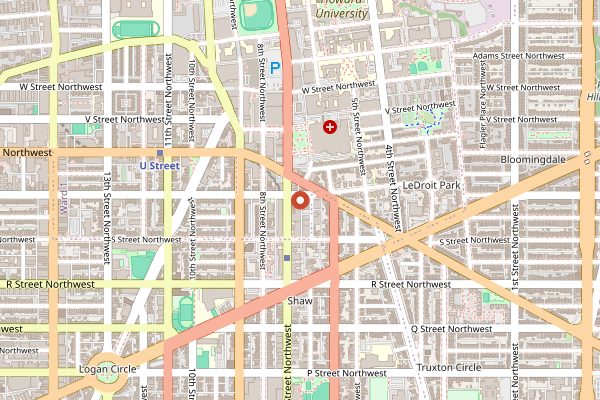 Map showing Right Proper Brewing Brewpub in Washington DC