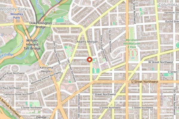 Map showing The Green Zone in Washington DC