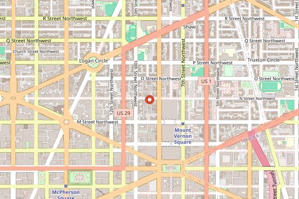 Map showing Tiger Fork in Washington DC