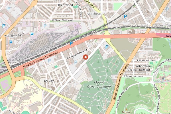 Map showing Atlas Brew Works Ivy City in Washington DC