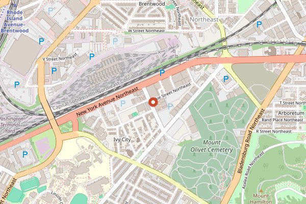 Map showing Other Half Brewing DC in Washington DC