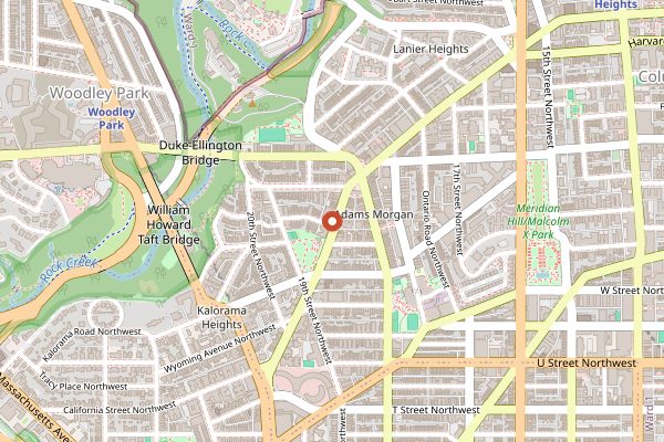 Map showing Lapis (Afghan brunch buffet) in Washington DC