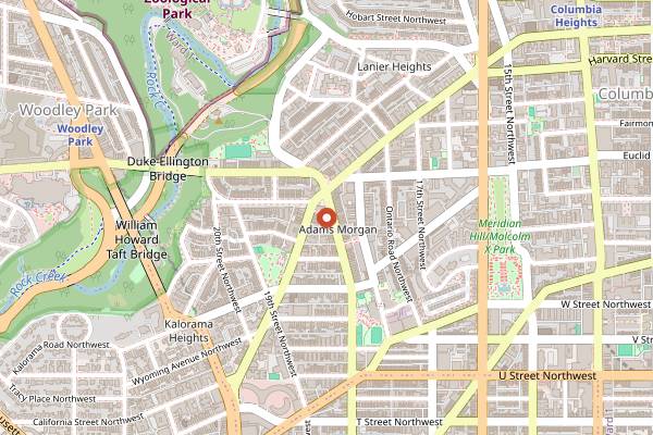 Map showing Roofers Union (weekend brunch) in Washington DC