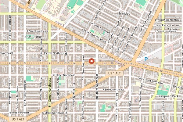 Map showing Toki Underground in Washington DC
