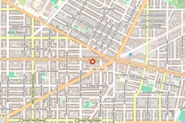 Map showing Maketto Cafe in Washington DC