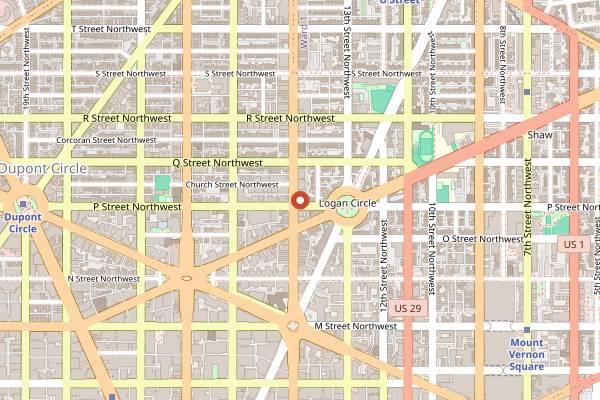 Map showing Slipstream in Washington DC