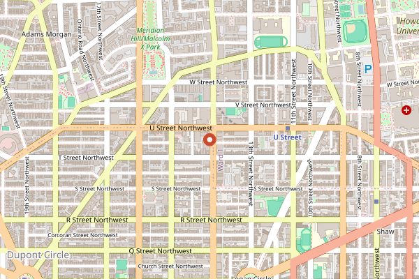 Map showing The Wydown in Washington DC