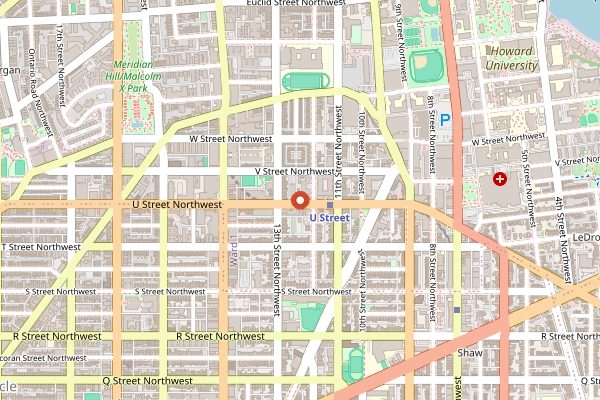 Map showing Ben's Next Door in Washington DC