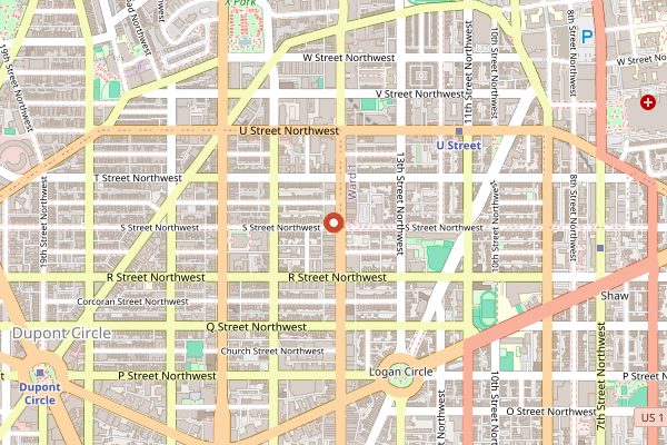 Map showing Doi Moi in Washington DC