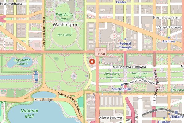 Map showing Sweet Home Cafe in Washington DC