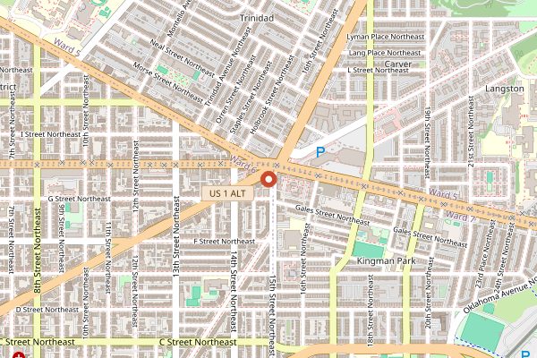 Map showing Daru in Washington DC