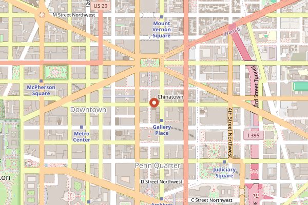 Map showing Matchbox in Washington DC