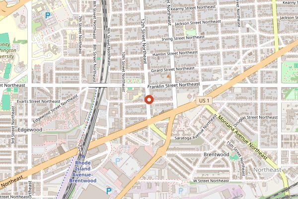 Map showing Menomale in Washington DC
