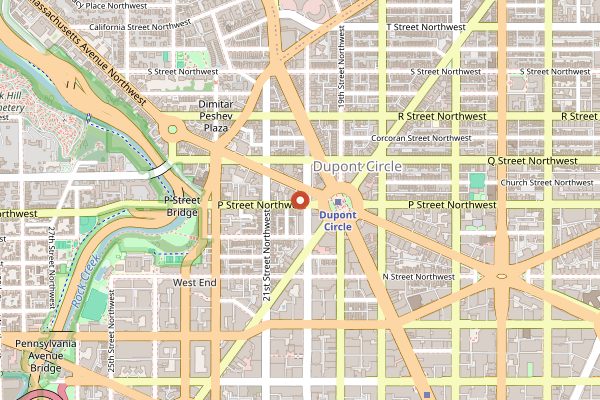 Map showing Pizzeria Paradiso in Washington DC
