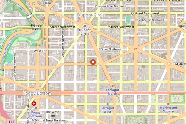 Map showing Bub and Pop's in Washington DC