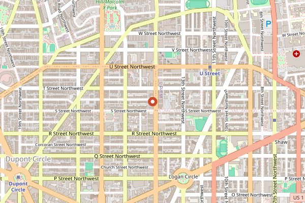 Map showing Ted's Bulletin in Washington DC