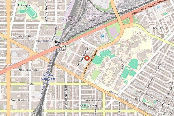 Map showing Ceremony Coffee Roasters in Washington DC