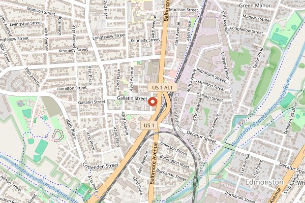 Map showing Vigilante Coffee Roastery in Washington DC