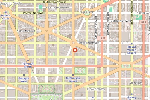 Map showing CulinAerie in Washington DC