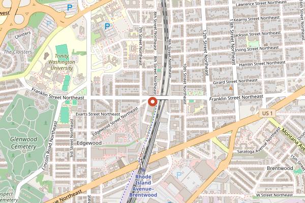 Map showing Mess Hall in Washington DC