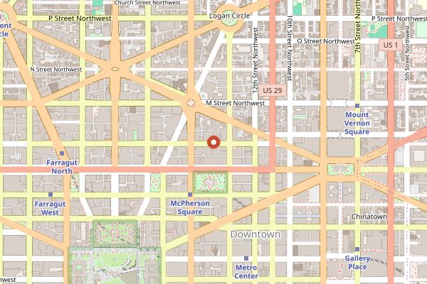 Map showing Elizabeth's Gone Raw in Washington DC