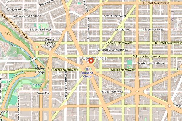 Map showing DC Holiday Market at Dupont Circle in Washington DC