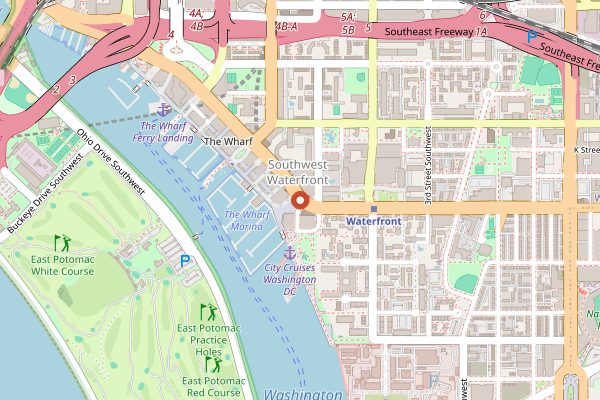 Map showing DC JazzFest in Washington DC