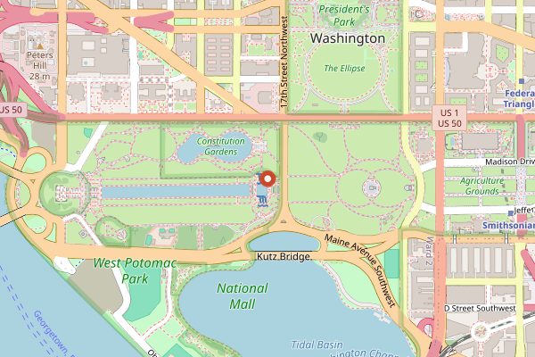 Map showing Metropolitan Washington Restaurant Week in Washington DC