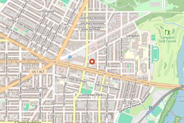 Map showing H Street Festival in Washington DC