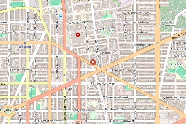Map showing RAMMY Awards in Washington DC