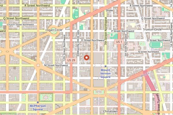 Map showing Causa in Washington DC