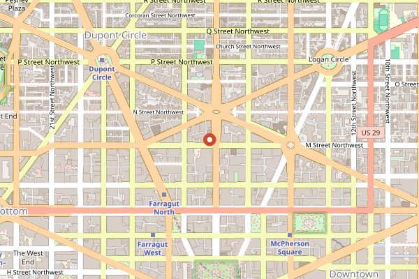 Map showing Plume in Washington DC