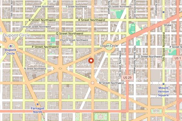 Map showing Raw Omakase DC in Washington DC