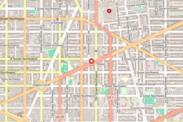 Map showing Carpe DC Food Tours in Washington DC