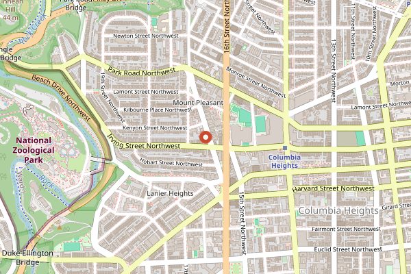 Map showing Elle in Washington DC