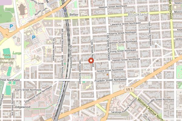 Map showing Primrose in Washington DC