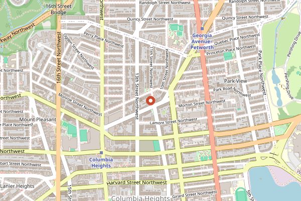 Map showing Queen's English in Washington DC