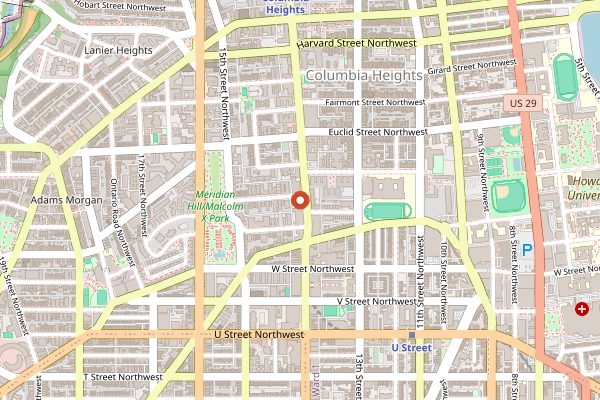 Map showing Rooster and Owl in Washington DC