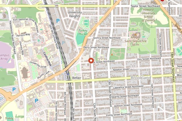 Map showing San Antonio Bakery 2 in Washington DC
