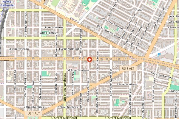 Map showing Mike Isabella's pop-up culture (24h legacy) in Washington DC