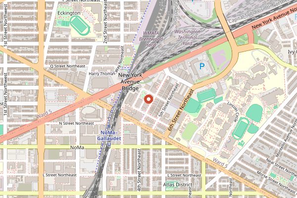 Map showing La Cosecha in Washington DC