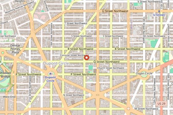 Map showing Annie's Paramount Steakhouse in Washington DC