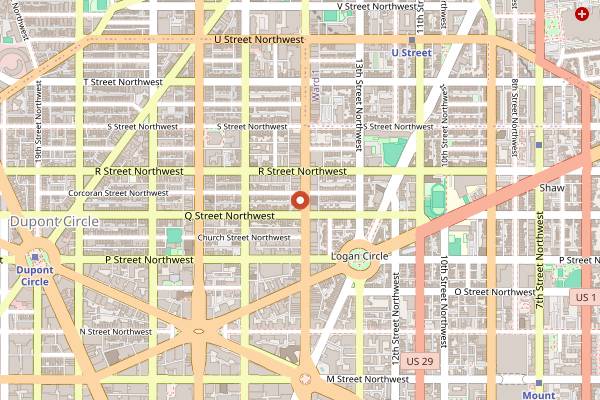 Map showing Black Jack in Washington DC