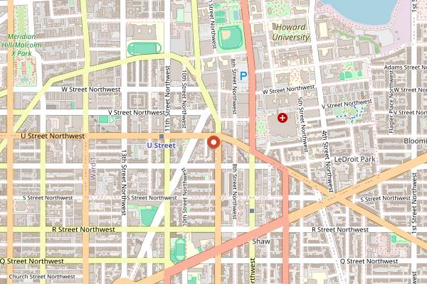 Map showing DC9 Nightclub in Washington DC