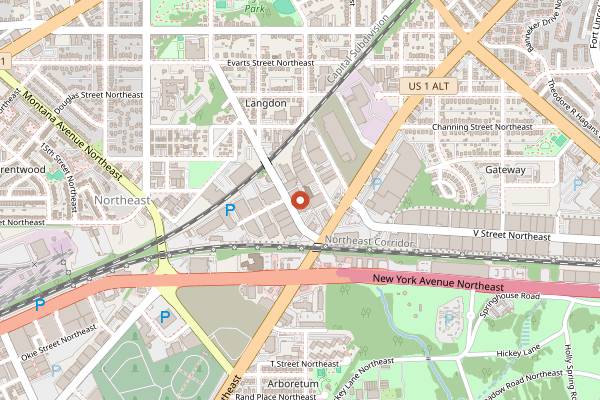 Map showing Echostage in Washington DC