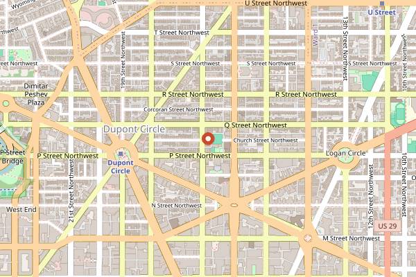 Map showing JR's Bar & Grill in Washington DC