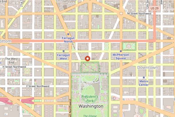 Map showing Off the Record in Washington DC