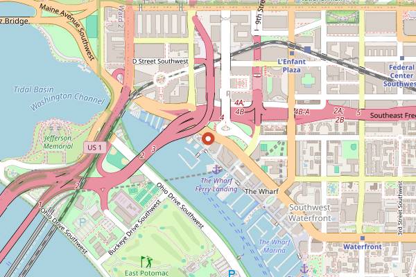 Map showing Officina Terrazza in Washington DC