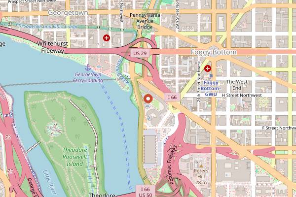 Map showing Top of the Gate in Washington DC